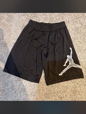 Jordan Black Shorts with Silver Jumpman Detail